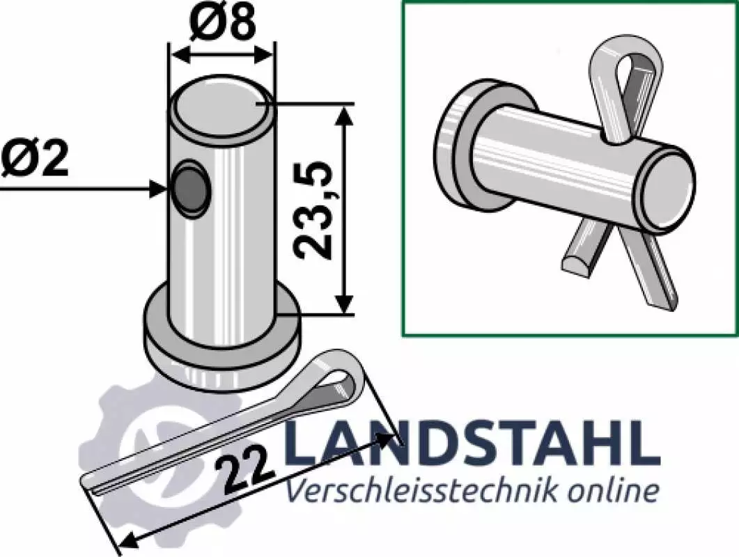 Bolzen mit Splint